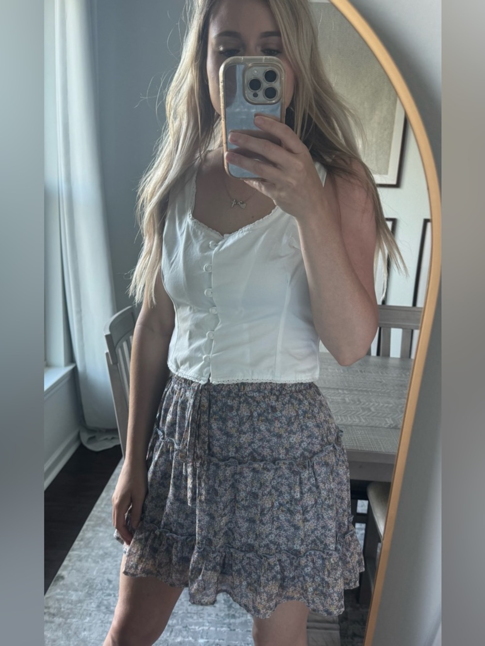 White Button-Up Tank Top - Picture 15 of 16